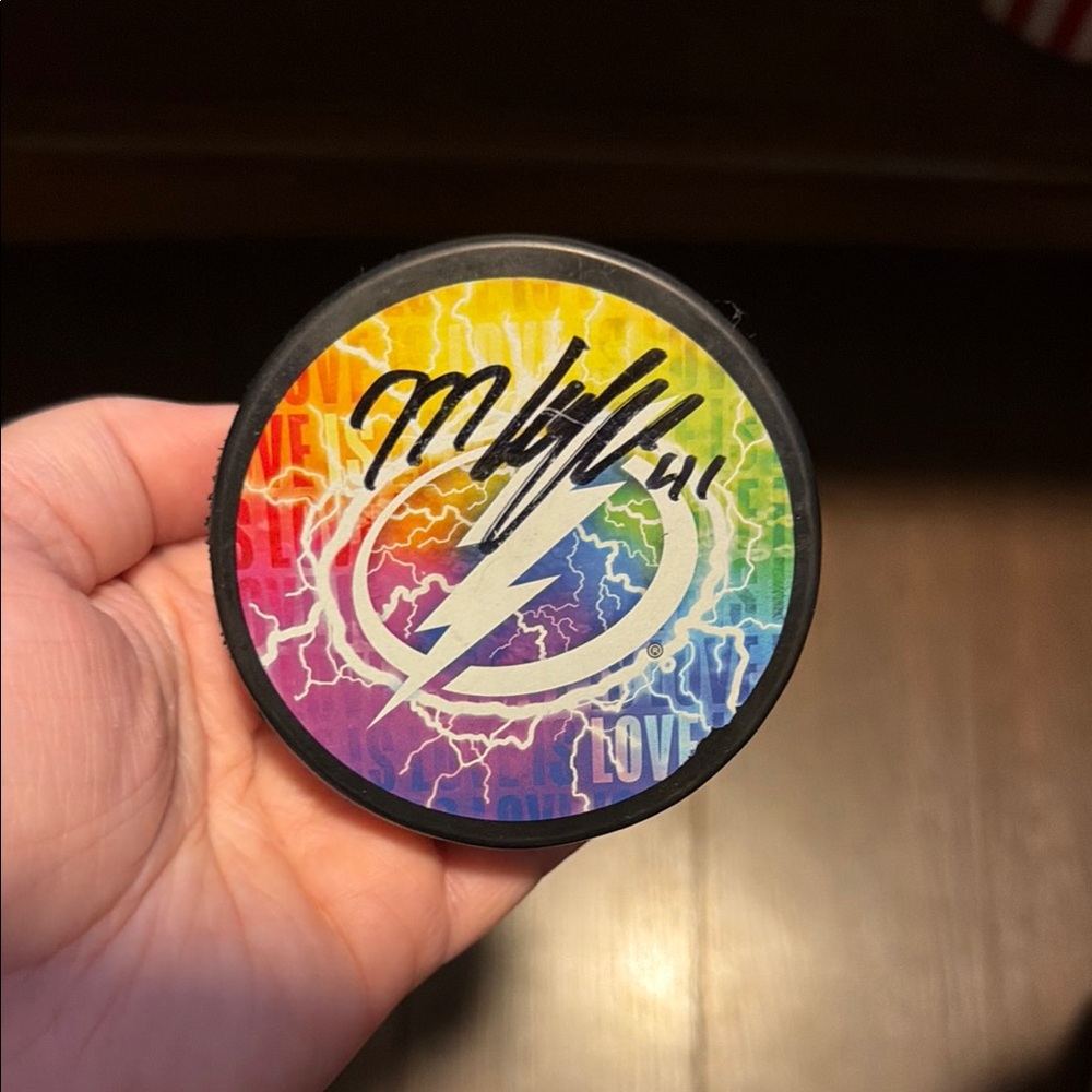 Tampa Bay Lightning Signed Puck